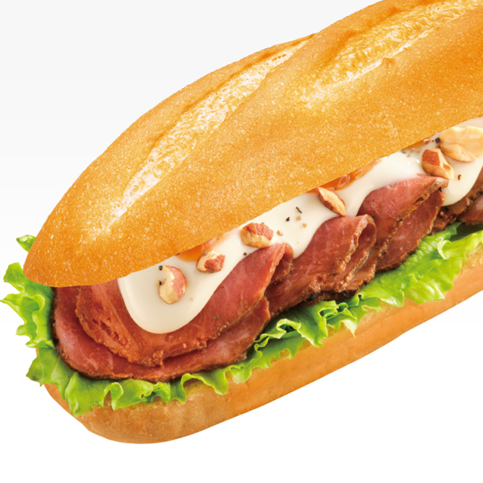 トリュフ香る ミラノサンド 炭火焼きローストビーフ ～ゴルゴンゾーラソース～